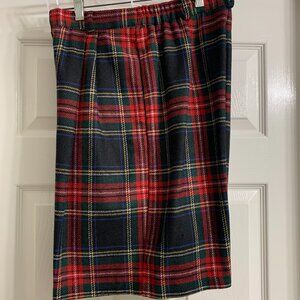 Royal Studio Women's Vintage Wool Blend Plaid Shorts, Size 10